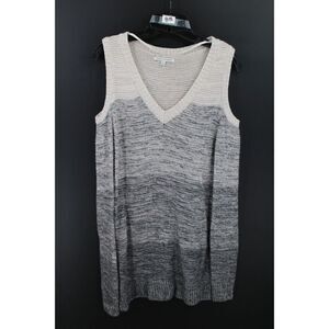 Rebecca Minkoff Small Knit Gray Ombre Cold Shoulder Women's Pullover Sweater